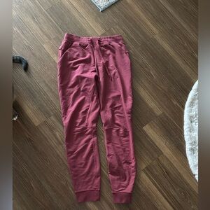 Red lululemon joggers